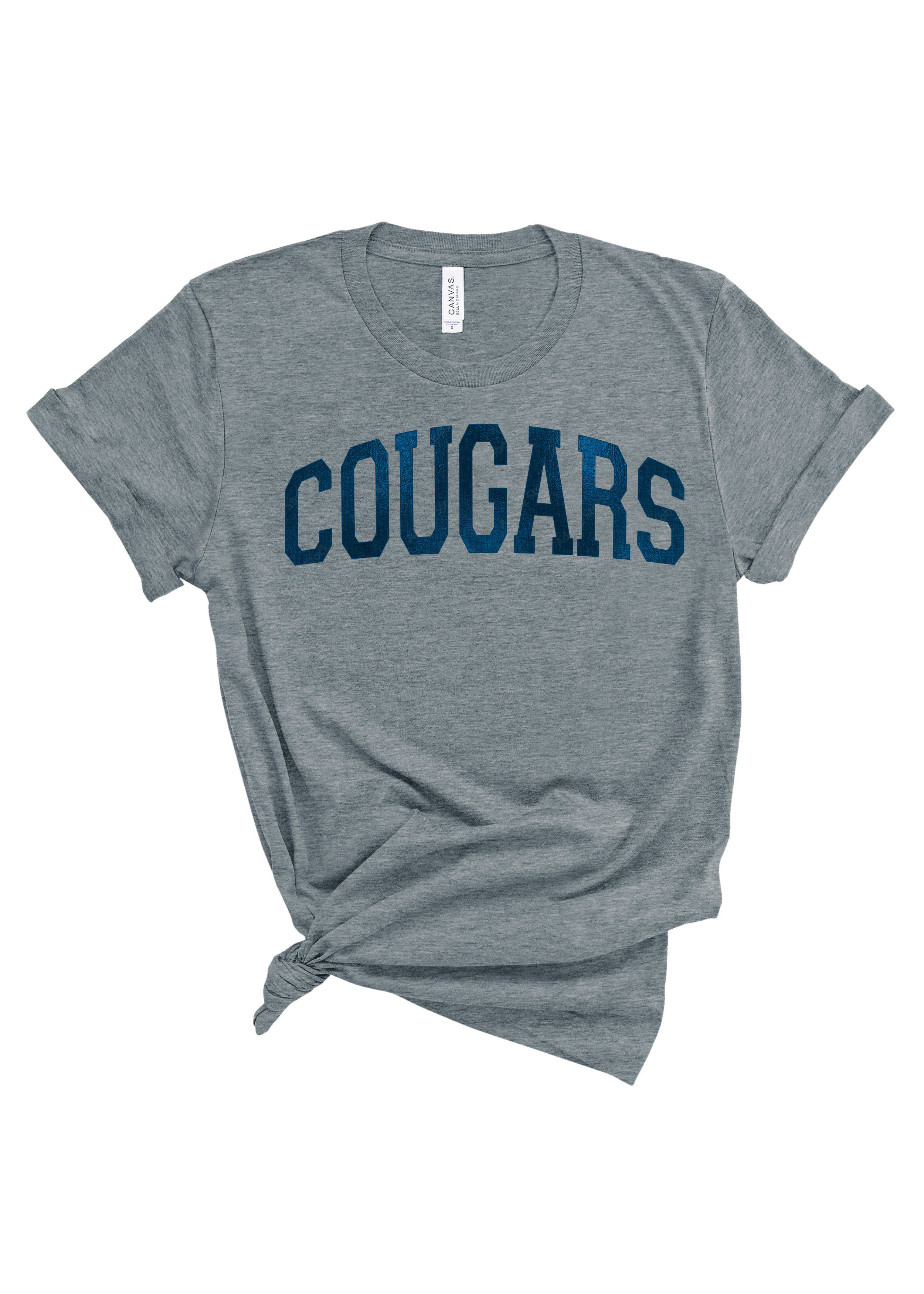 Cougars Foil | Adult Tee-Womens - Tops - Tees-Sister Shirts-Sister Shirts, Cute & Custom Tees for Mama & Littles in Trussville, Alabama.