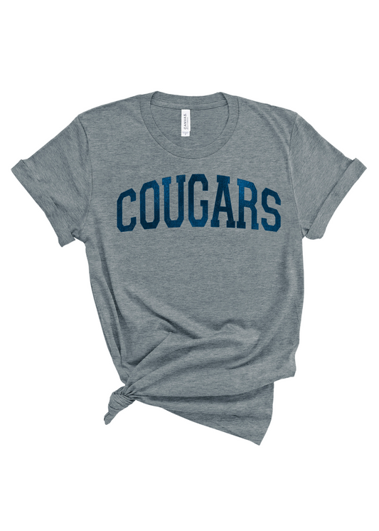 Cougars Foil | Adult Tee-Adult Tee-Sister Shirts-Sister Shirts, Cute & Custom Tees for Mama & Littles in Trussville, Alabama.
