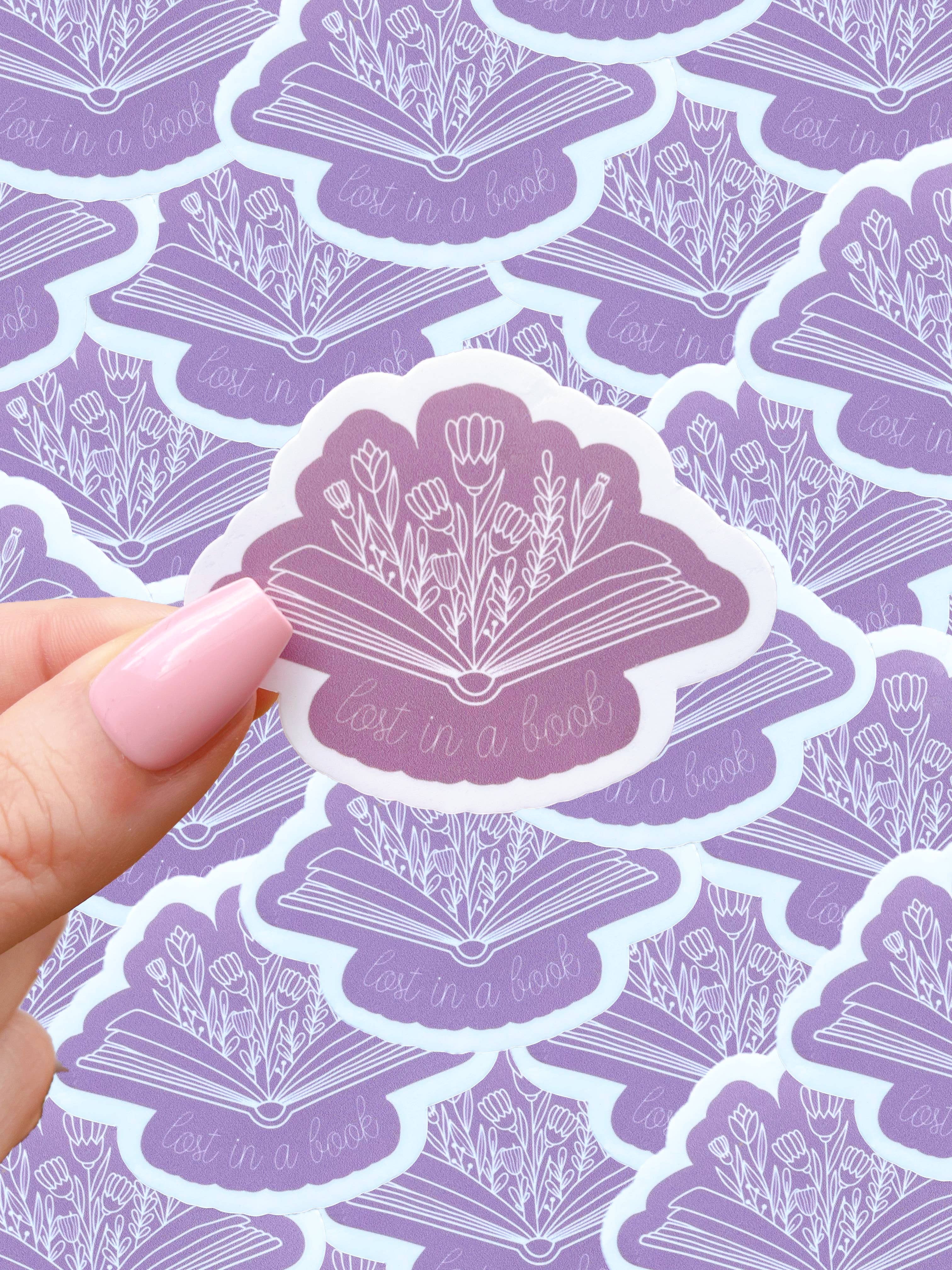 Lost in a book | Waterproof sticker-Home - Stationery - Stickers-Typo Lettering Co-Sister Shirts, Cute & Custom Tees for Mama & Littles in Trussville, Alabama.