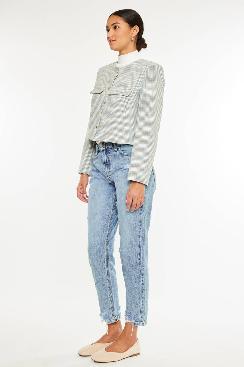 Daily Denim | High Rise Ankle Mom Fit-Women - Bottoms - Pants-Kan Can USA-Sister Shirts, Cute & Custom Tees for Mama & Littles in Trussville, Alabama.