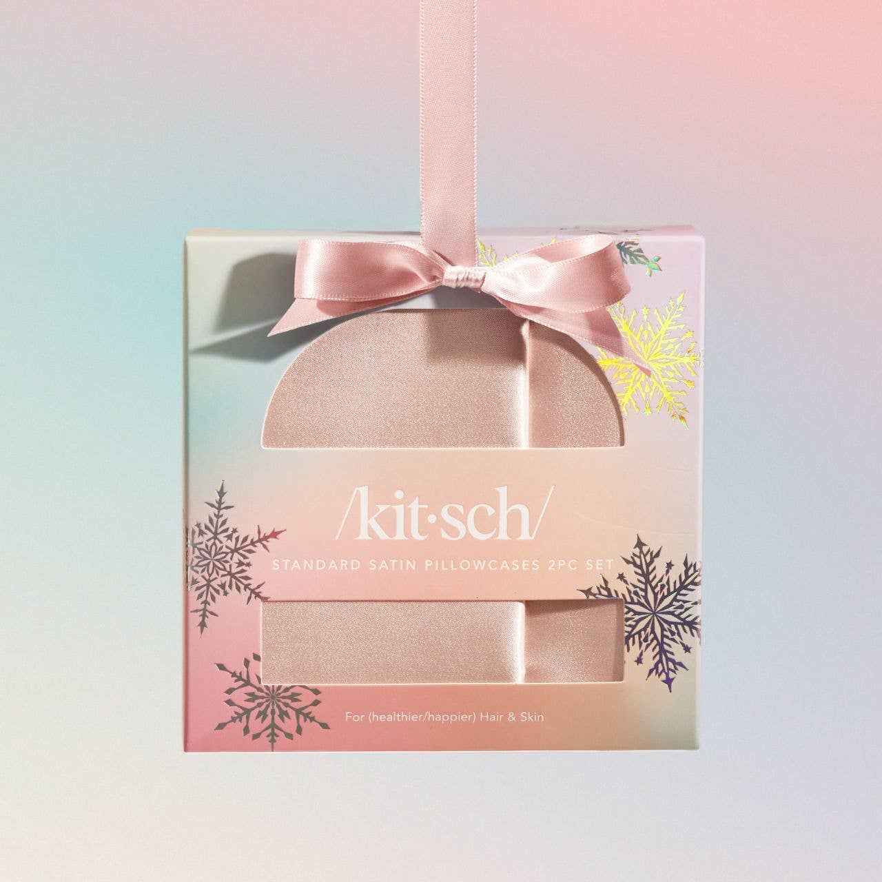 Kitsch Beauty Satin Pillowcase Gift Set in Blush-Home - Decor-KITSCH-Sister Shirts, Cute & Custom Tees for Mama & Littles in Trussville, Alabama.