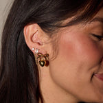 Gold Bow & Heart Drop Earrings-Women - Jewelry - Earrings-Nickel and Suede-Sister Shirts, Cute & Custom Tees for Mama & Littles in Trussville, Alabama.