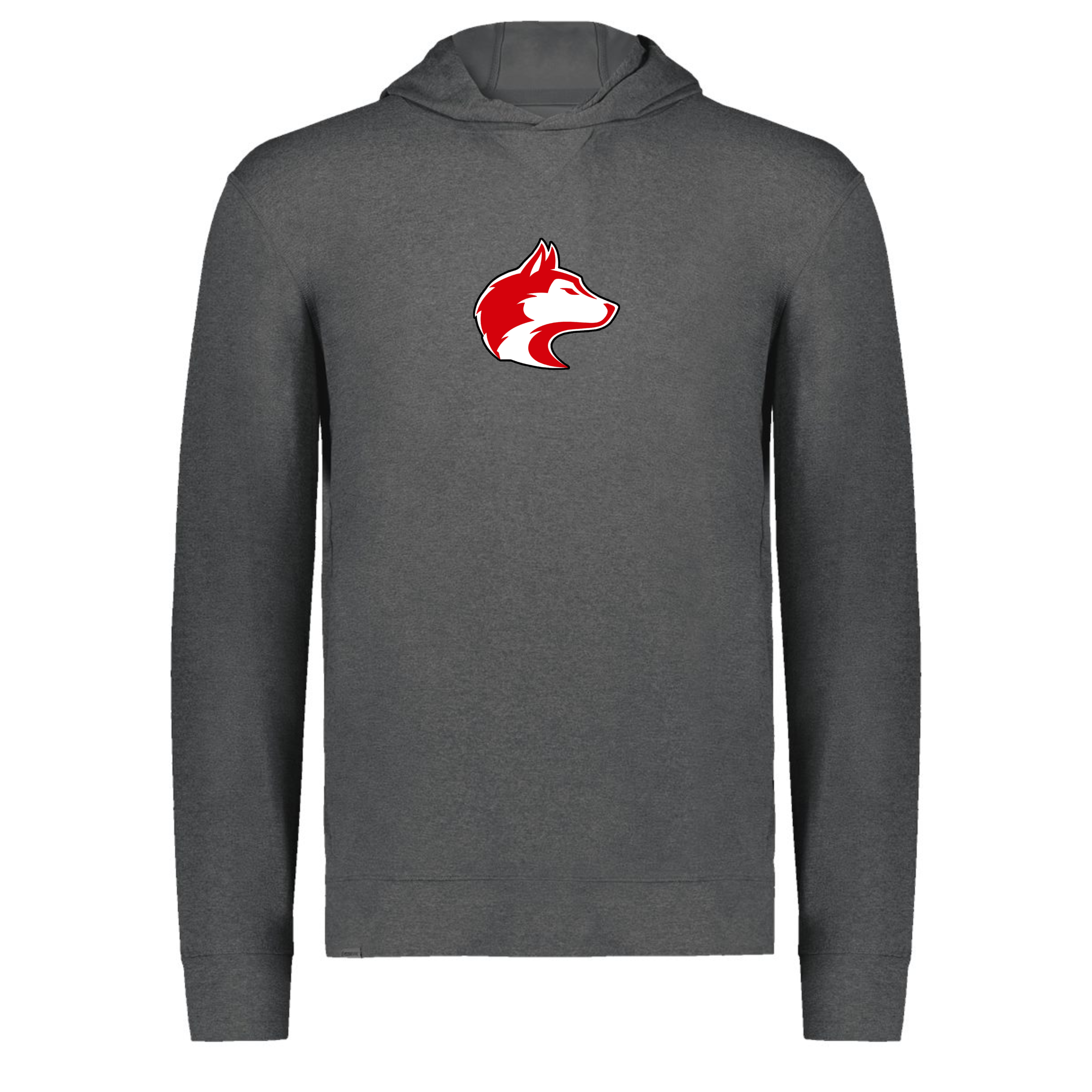 Minimal Husky Head | Adult Long Sleeved Performance Hoodie-Mens - Tops - Sweatshirts-Sister Shirts-Sister Shirts, Cute & Custom Tees for Mama & Littles in Trussville, Alabama.
