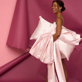 Festive Striped Bow Satin Pillowcase-Home - Decor-KITSCH-Sister Shirts, Cute & Custom Tees for Mama & Littles in Trussville, Alabama.