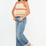 Cool Cuff Crop | Youth Wide Leg Jeans-Youth - Bottoms - Jeans-Kan Can USA-Sister Shirts, Cute & Custom Tees for Mama & Littles in Trussville, Alabama.