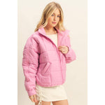 Everyday Essential Quilted Puffer in Pink-Women - Outerwear - Jackets-HYFVE-Sister Shirts, Cute & Custom Tees for Mama & Littles in Trussville, Alabama.