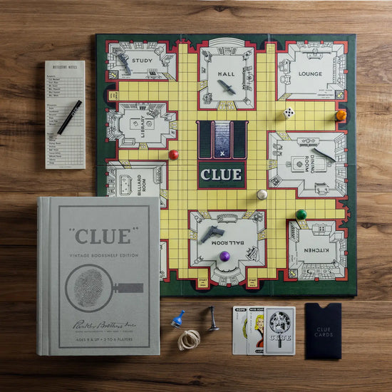 Clue Vintage Bookshelf | Board Game-faire-Sister Shirts, Cute & Custom Tees for Mama & Littles in Trussville, Alabama.