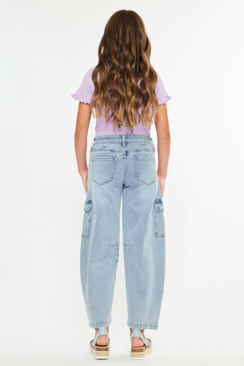The Barrel Babe | Youth Low-Slung Jeans-Youth - Bottoms - Jeans-Kan Can USA-Sister Shirts, Cute & Custom Tees for Mama & Littles in Trussville, Alabama.