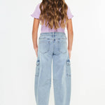 The Barrel Babe | Youth Low-Slung Jeans-Youth - Bottoms - Jeans-Kan Can USA-Sister Shirts, Cute & Custom Tees for Mama & Littles in Trussville, Alabama.