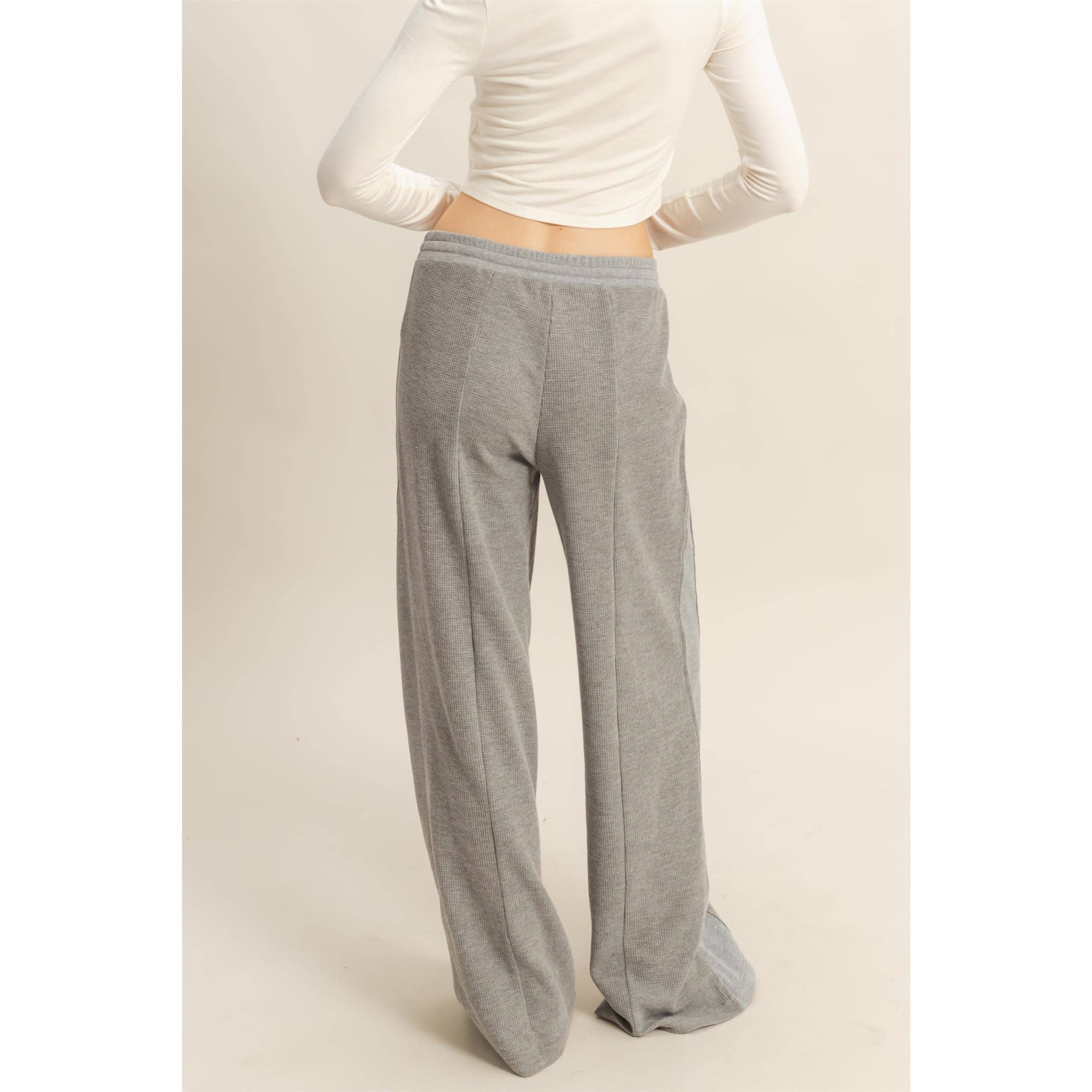 Waffle Knit Lounge Pants-Women - Bottoms - Pants-HYFVE-Sister Shirts, Cute & Custom Tees for Mama & Littles in Trussville, Alabama.