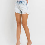 High Rise Distressed Shorts-women - bottoms - shorts-Vervet-Sister Shirts, Cute & Custom Tees for Mama & Littles in Trussville, Alabama.