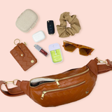 Brown Leather | Woven Belt Bag-Women - Bags-The Darling Effect-Sister Shirts, Cute & Custom Tees for Mama & Littles in Trussville, Alabama.
