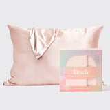 Kitsch Beauty Satin Pillowcase Gift Set in Blush-Home - Decor-KITSCH-Sister Shirts, Cute & Custom Tees for Mama & Littles in Trussville, Alabama.