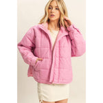 Everyday Essential Quilted Puffer in Pink-Women - Outerwear - Jackets-HYFVE-Sister Shirts, Cute & Custom Tees for Mama & Littles in Trussville, Alabama.