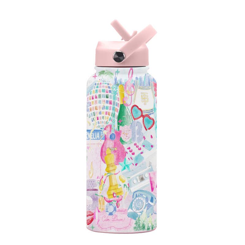 Taylor Swift | Insulated Water Bottle-Home - Drinkware-Gracefully Made Art-Sister Shirts, Cute & Custom Tees for Mama & Littles in Trussville, Alabama.