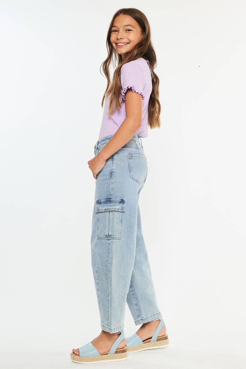 The Barrel Babe | Youth Low-Slung Jeans-Youth - Bottoms - Jeans-Kan Can USA-Sister Shirts, Cute & Custom Tees for Mama & Littles in Trussville, Alabama.