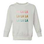 FA LA LA | Kids Crewneck-Kids Crewneck-Sister Shirts-Sister Shirts, Cute & Custom Tees for Mama & Littles in Trussville, Alabama.