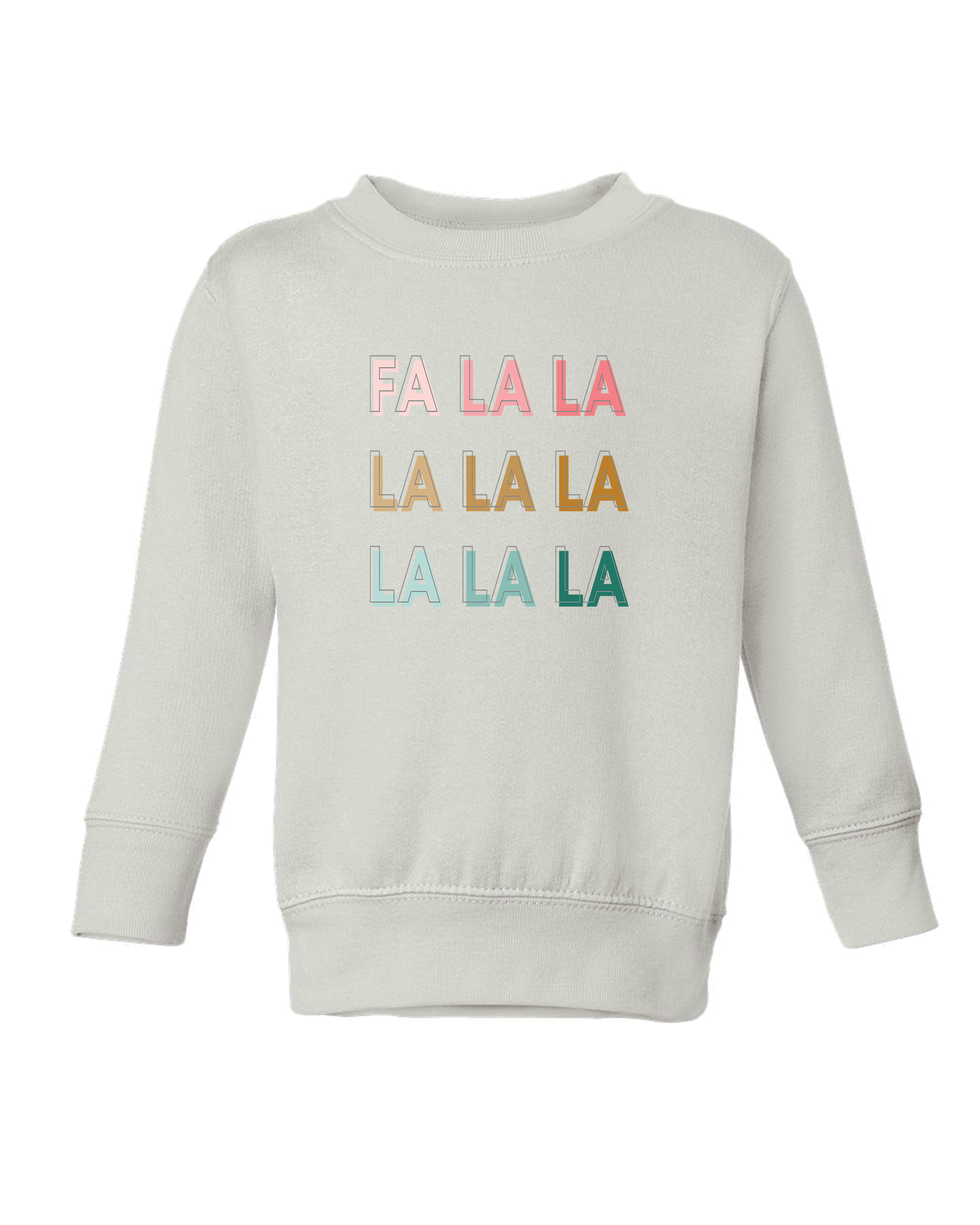 FA LA LA | Kids Crewneck-Kids Crewneck-Sister Shirts-Sister Shirts, Cute & Custom Tees for Mama & Littles in Trussville, Alabama.