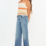 Cool Cuff Crop | Youth Wide Leg Jeans-Youth - Bottoms - Jeans-Kan Can USA-Sister Shirts, Cute & Custom Tees for Mama & Littles in Trussville, Alabama.