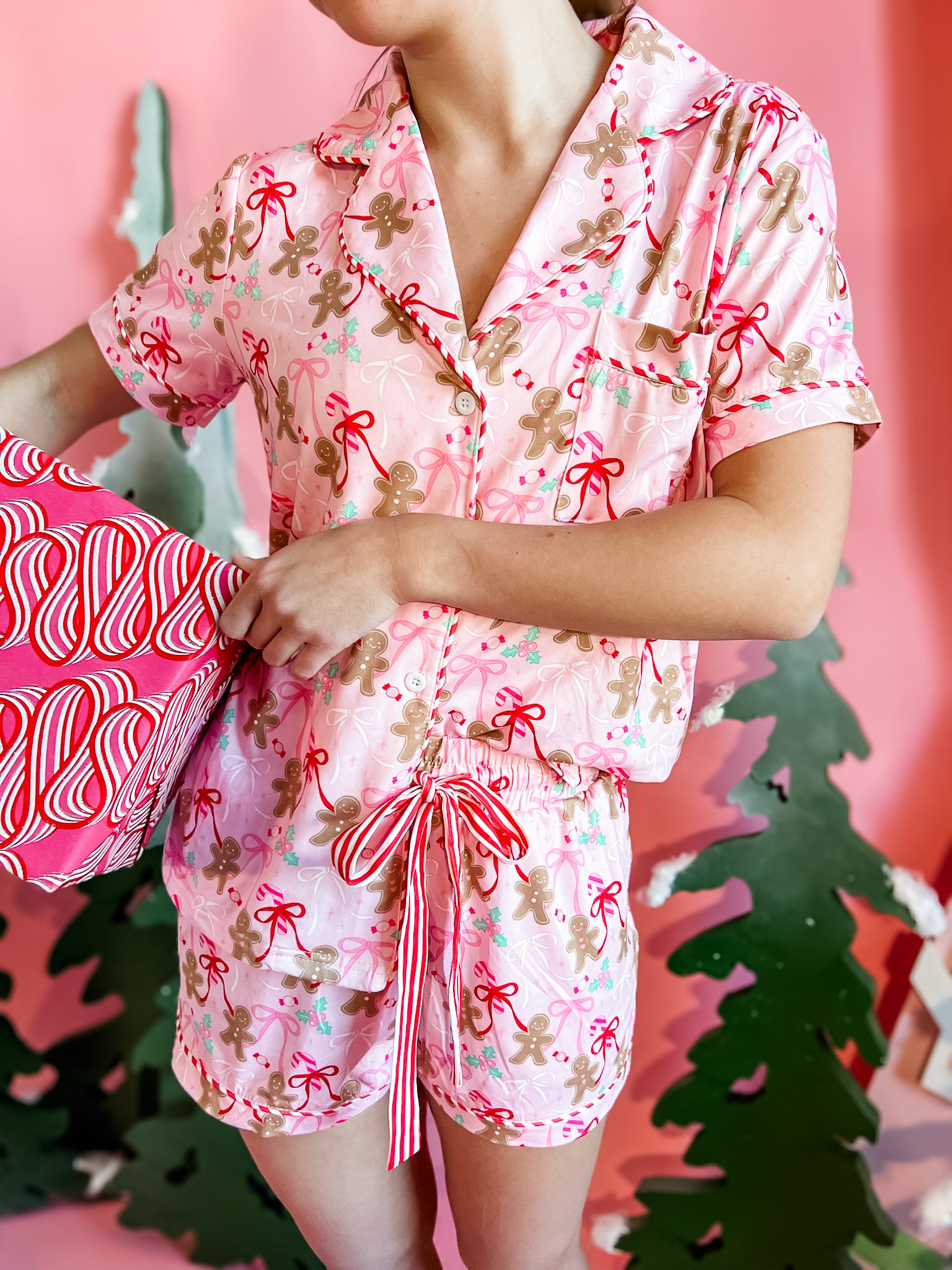 Gingerbread Dreams | Pajama Set-Tween - Sets - Pajamas-Rock Paper Scissors-Sister Shirts, Cute & Custom Tees for Mama & Littles in Trussville, Alabama.