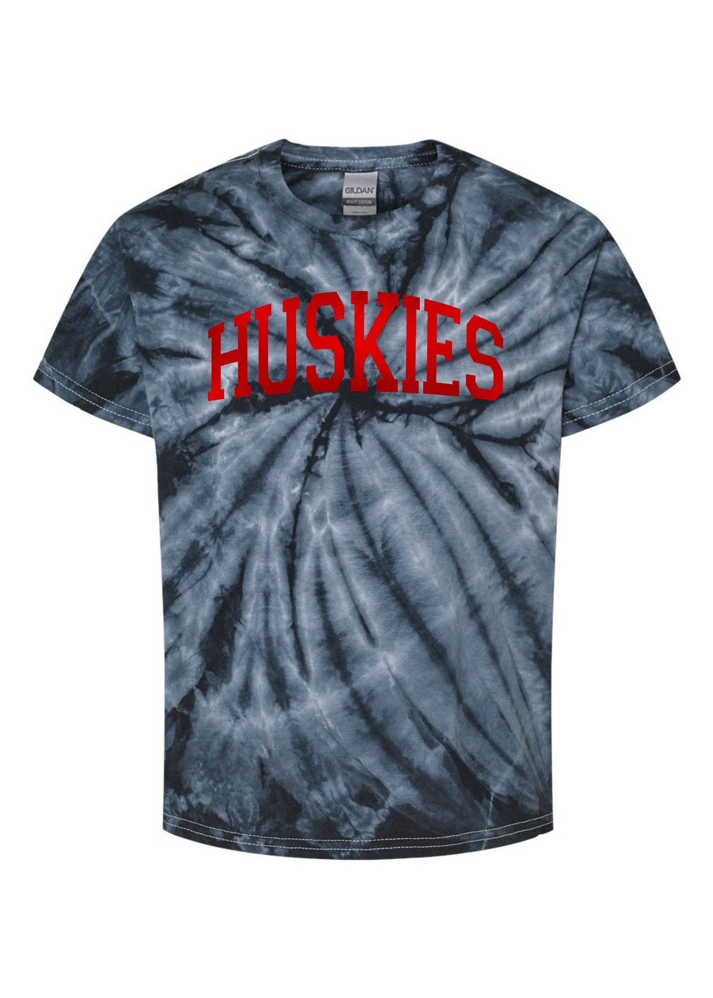 Huskies Foil | Kids Tie Dye Tee-Kids Tees-Sister Shirts-Sister Shirts, Cute & Custom Tees for Mama & Littles in Trussville, Alabama.