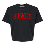 Huskies Foil | Mom Crop Tee-Womens - Tops - Tees-Sister Shirts-Sister Shirts, Cute & Custom Tees for Mama & Littles in Trussville, Alabama.