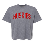 Huskies Foil | Mom Crop Tee-Womens - Tops - Tees-Sister Shirts-Sister Shirts, Cute & Custom Tees for Mama & Littles in Trussville, Alabama.