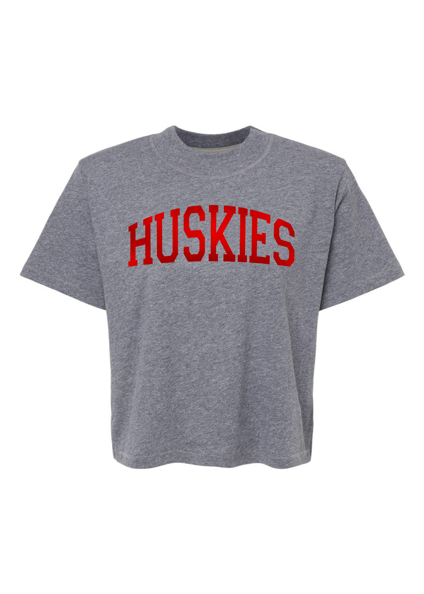 Huskies Foil | Mom Crop Tee-Adult Tee-Sister Shirts-Sister Shirts, Cute & Custom Tees for Mama & Littles in Trussville, Alabama.