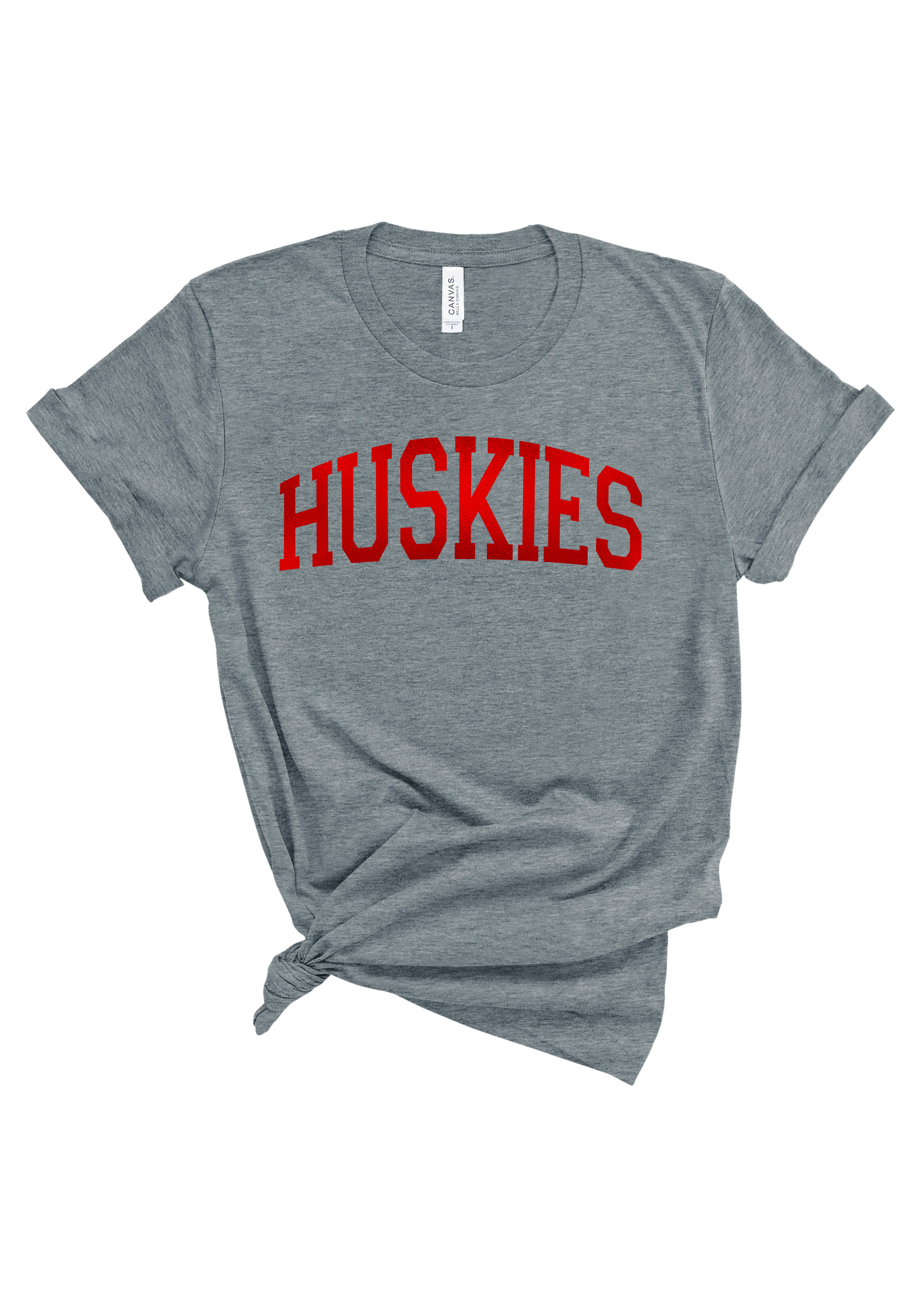 Huskies Foil | Adult Tee-Womens - Tops - Tees-Sister Shirts-Sister Shirts, Cute & Custom Tees for Mama & Littles in Trussville, Alabama.