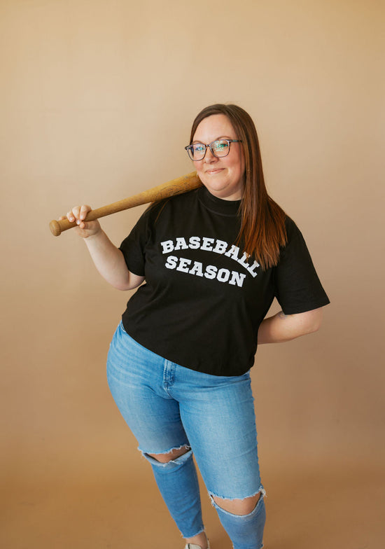 Baseball Season | Mom Crop Tee-Adult Tee-Sister Shirts-Sister Shirts, Cute & Custom Tees for Mama & Littles in Trussville, Alabama.