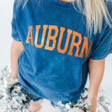 Auburn Foil | Adult Mineral Wash Tee-Womens - Tops - Tees-Sister Shirts-Sister Shirts, Cute & Custom Tees for Mama & Littles in Trussville, Alabama.