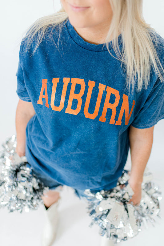 Auburn Foil | Adult Mineral Wash Tee-Adult Tee-Sister Shirts-Sister Shirts, Cute & Custom Tees for Mama & Littles in Trussville, Alabama.