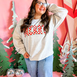 Checkered Merry | Adult Crewneck-Women - Tops - Crewnecks-Sister Shirts-Sister Shirts, Cute & Custom Tees for Mama & Littles in Trussville, Alabama.