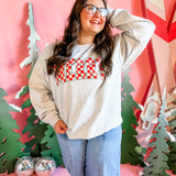 Checkered Merry | Adult Crewneck-Women - Tops - Crewnecks-Sister Shirts-Sister Shirts, Cute & Custom Tees for Mama & Littles in Trussville, Alabama.