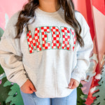 Checkered Merry | Adult Crewneck-Women - Tops - Crewnecks-Sister Shirts-Sister Shirts, Cute & Custom Tees for Mama & Littles in Trussville, Alabama.
