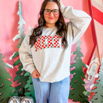 Checkered Merry | Adult Crewneck-Women - Tops - Crewnecks-Sister Shirts-Sister Shirts, Cute & Custom Tees for Mama & Littles in Trussville, Alabama.