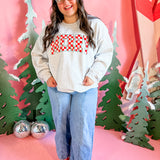Checkered Merry | Adult Crewneck-Women - Tops - Crewnecks-Sister Shirts-Sister Shirts, Cute & Custom Tees for Mama & Littles in Trussville, Alabama.
