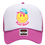 Play Ball Happy | Adult Trucker-Women - Accessories - Hats-Sister Shirts-Sister Shirts, Cute & Custom Tees for Mama & Littles in Trussville, Alabama.