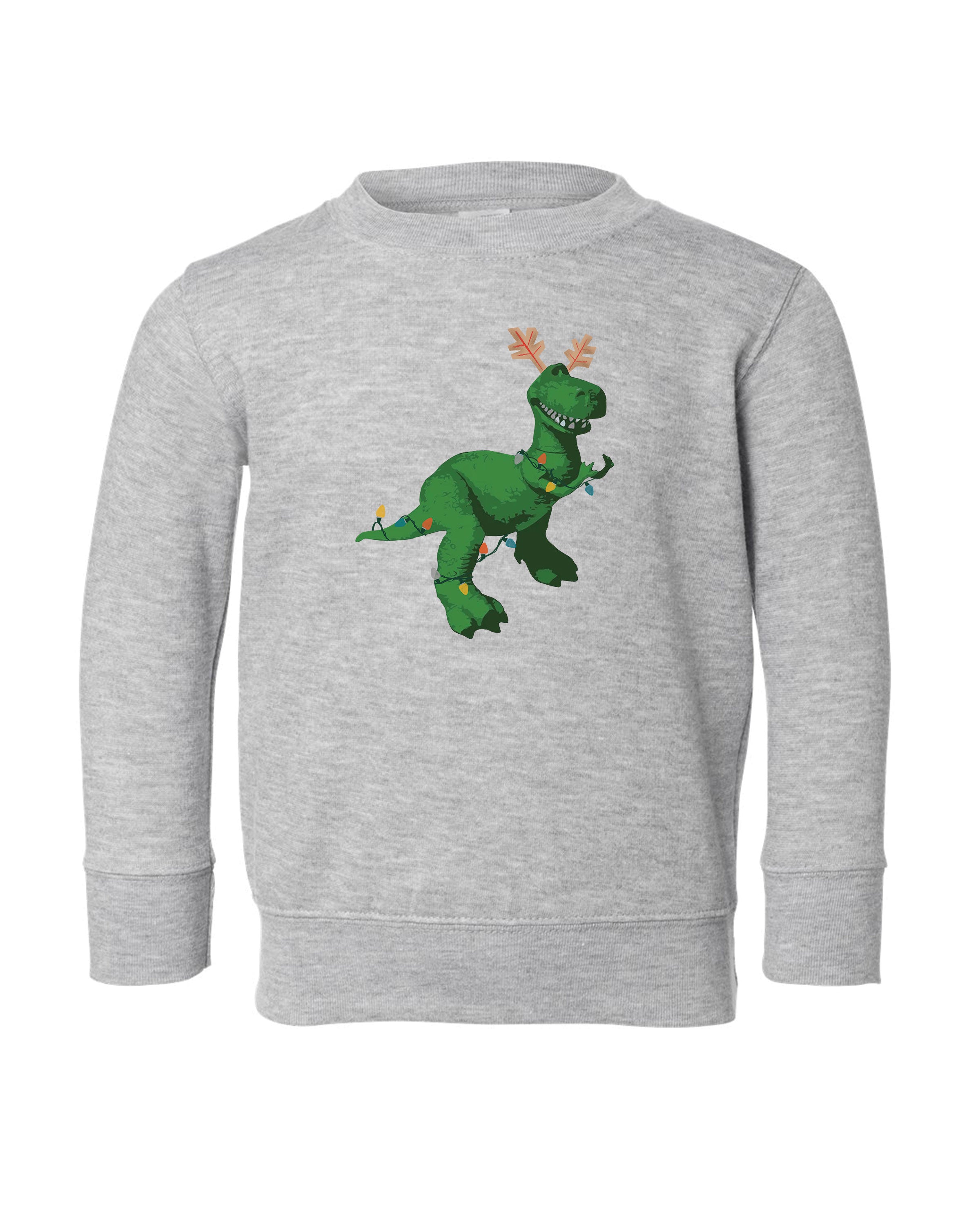 Reindeer Rex | Kids Crewneck | RTS-Kids Crewneck-Sister Shirts-Sister Shirts, Cute & Custom Tees for Mama & Littles in Trussville, Alabama.