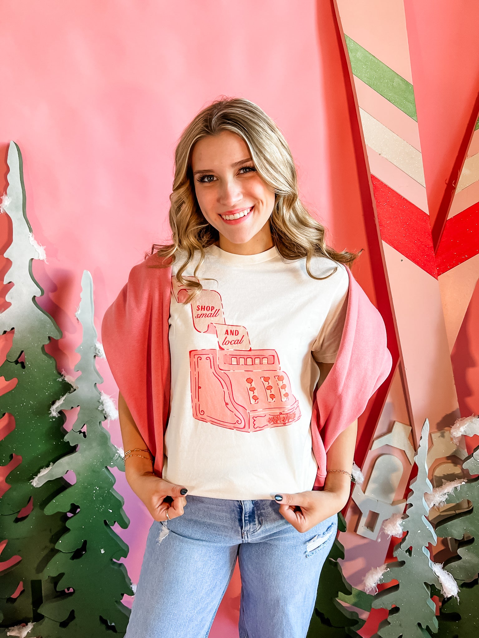 Shop Small. Shop Local | Pinkmas Promo Tee-Adult Tee-Sister Shirts-Sister Shirts, Cute & Custom Tees for Mama & Littles in Trussville, Alabama.