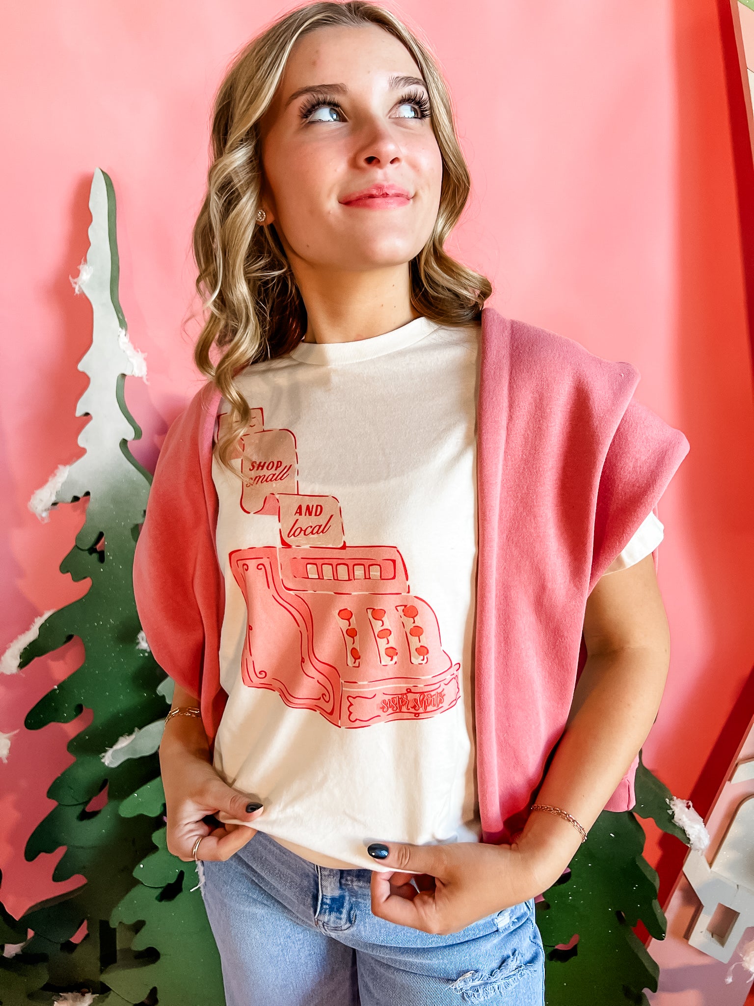 Shop Small. Shop Local | Pinkmas Promo Tee-Adult Tee-Sister Shirts-Sister Shirts, Cute & Custom Tees for Mama & Littles in Trussville, Alabama.