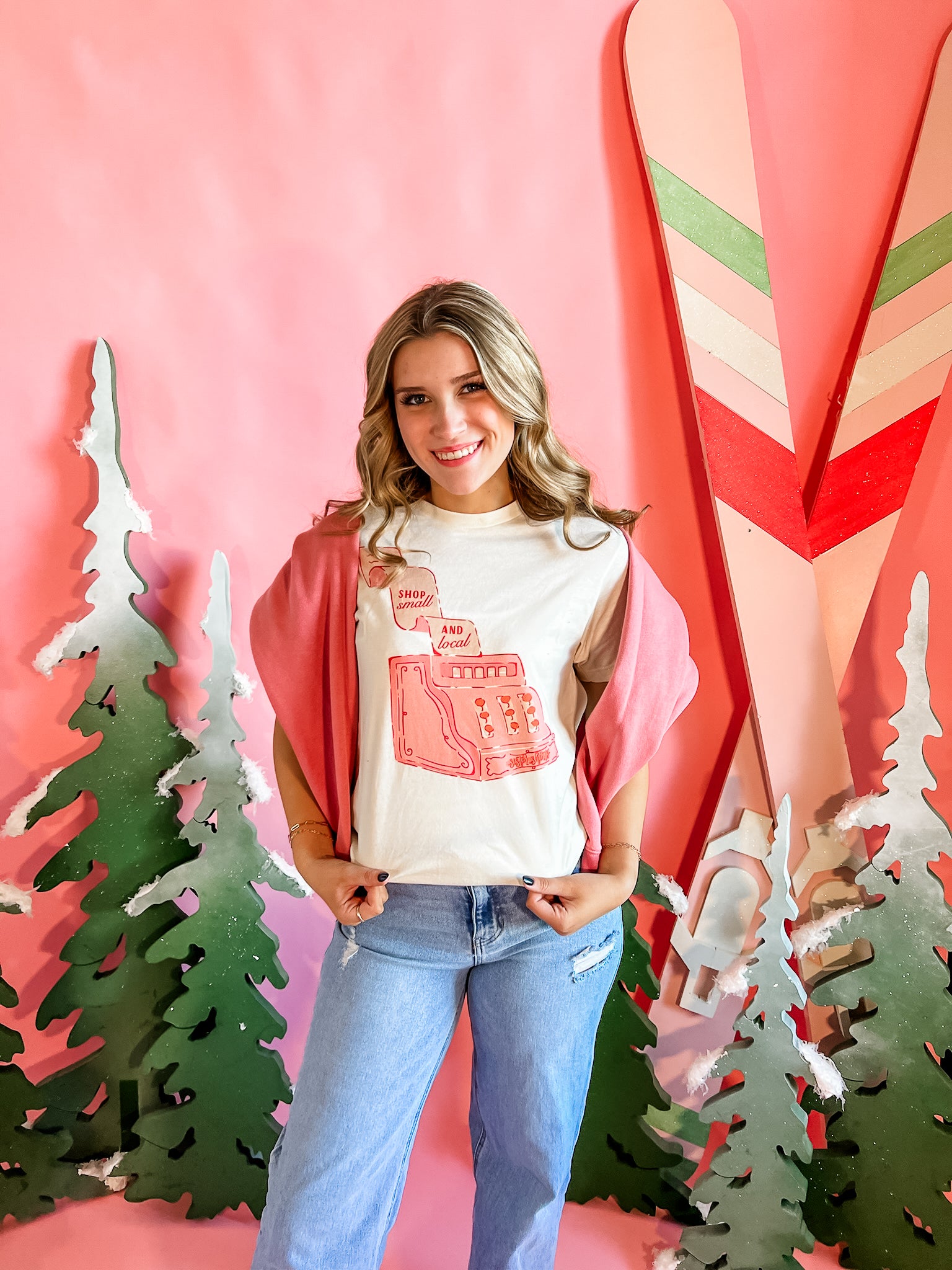 Shop Small. Shop Local | Pinkmas Promo Tee-Adult Tee-Sister Shirts-Sister Shirts, Cute & Custom Tees for Mama & Littles in Trussville, Alabama.