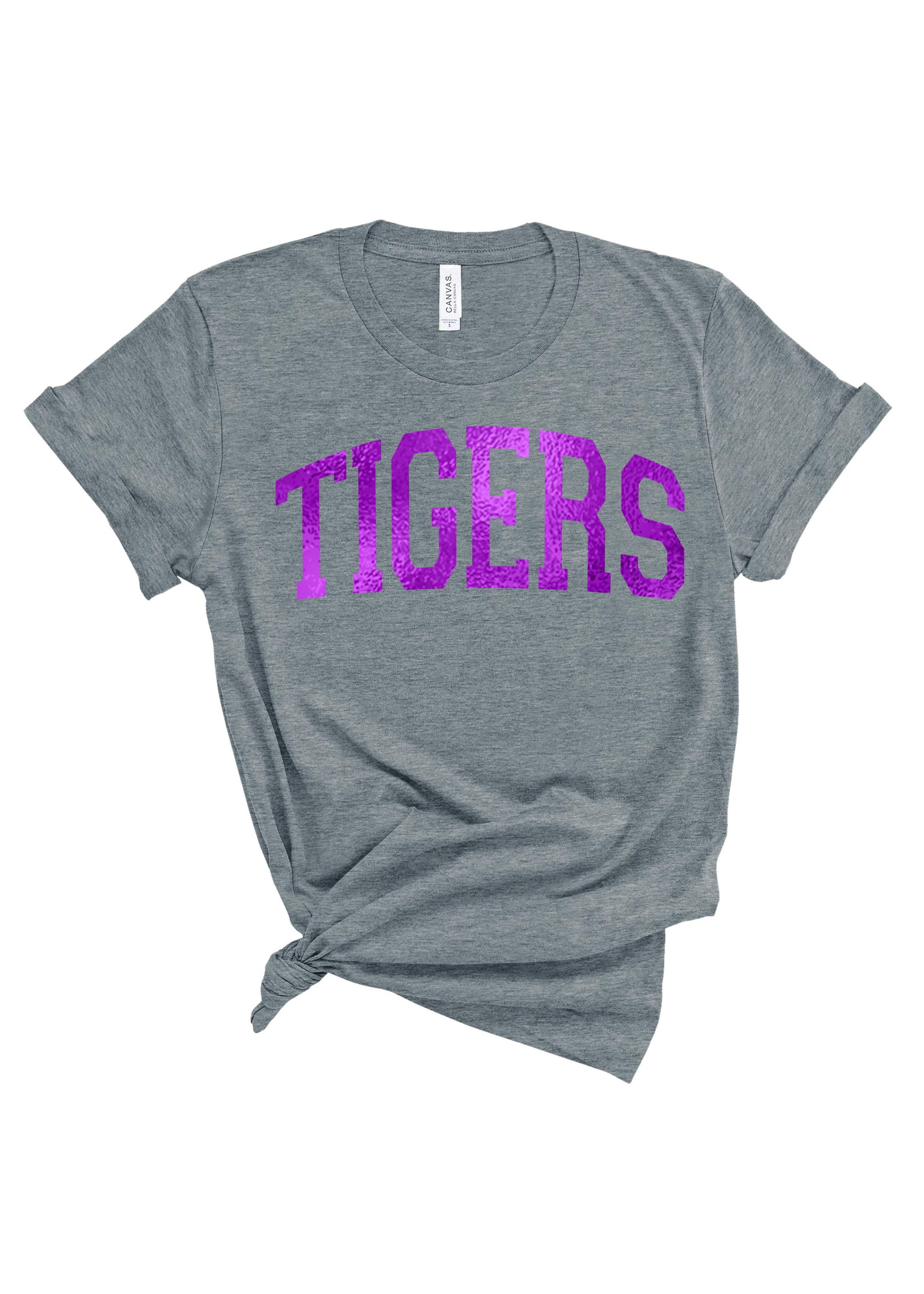 Springville Tigers Foil | Adult Tee-Womens - Tops - Tees-Sister Shirts-Sister Shirts, Cute & Custom Tees for Mama & Littles in Trussville, Alabama.
