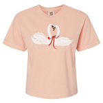 We Belong Together Swans | Mom Crop | RTS-Sister Shirts-Sister Shirts, Cute & Custom Tees for Mama & Littles in Trussville, Alabama.