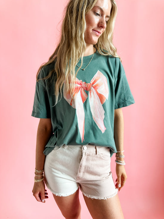 Watercolor Bow | Relaxed Crew Tee-Sister Shirts-Sister Shirts, Cute & Custom Tees for Mama & Littles in Trussville, Alabama.