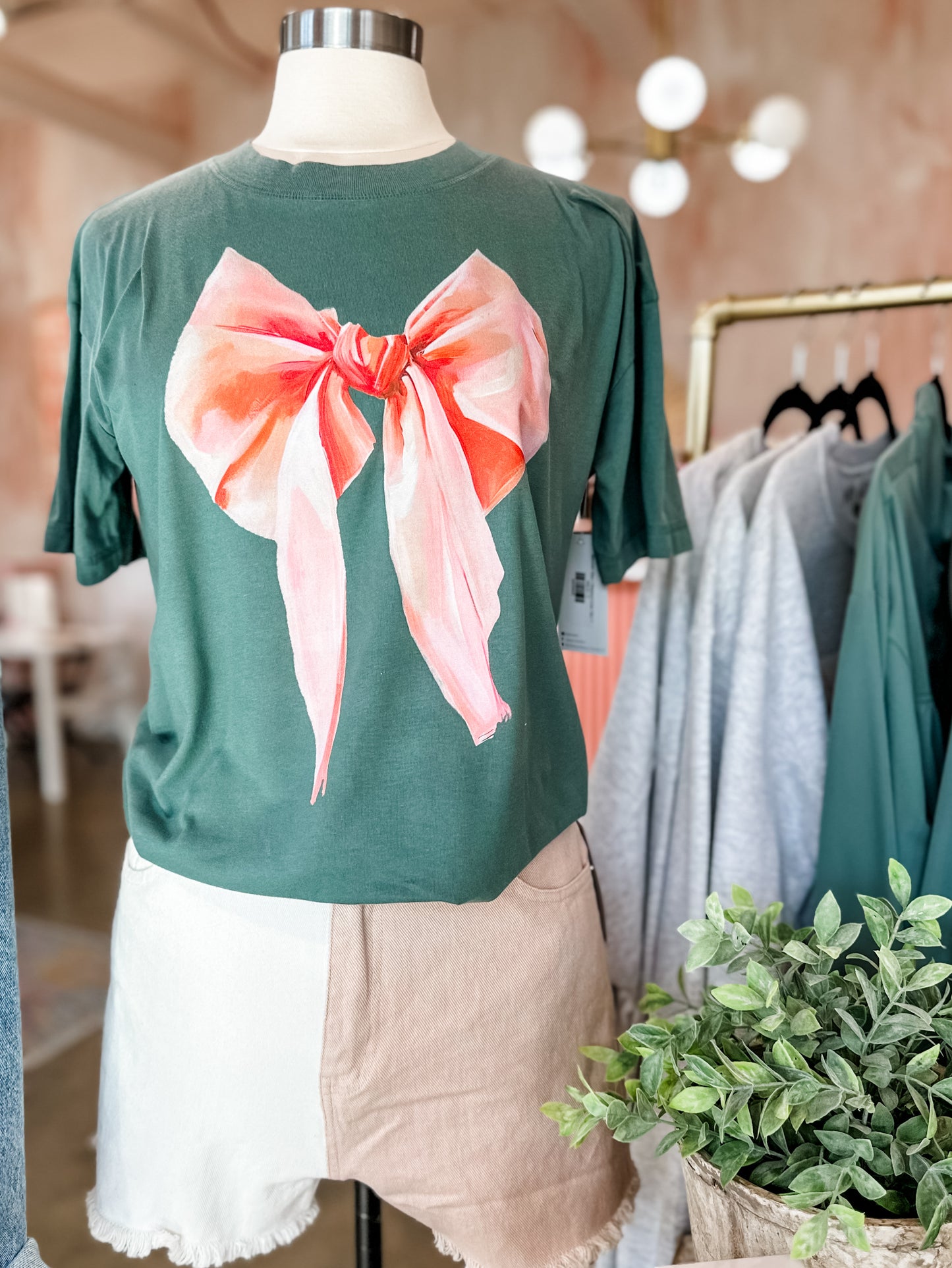 Watercolor Bow | Relaxed Crew Tee-Sister Shirts-Sister Shirts, Cute & Custom Tees for Mama & Littles in Trussville, Alabama.