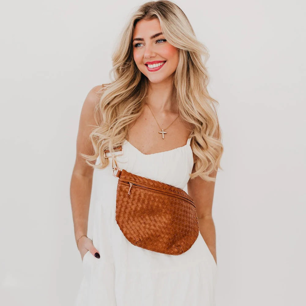 Westlyn Woven Belt Bag | Brown-Sister Shirts-Sister Shirts, Cute & Custom Tees for Mama & Littles in Trussville, Alabama.