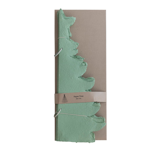 Handmade Recycled Paper Folding Tree | Mint-Sister Shirts-Sister Shirts, Cute & Custom Tees for Mama & Littles in Trussville, Alabama.