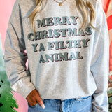 Ya Filthy Animal | Adult Crewneck-Adult Crewneck-Sister Shirts-Sister Shirts, Cute & Custom Tees for Mama & Littles in Trussville, Alabama.