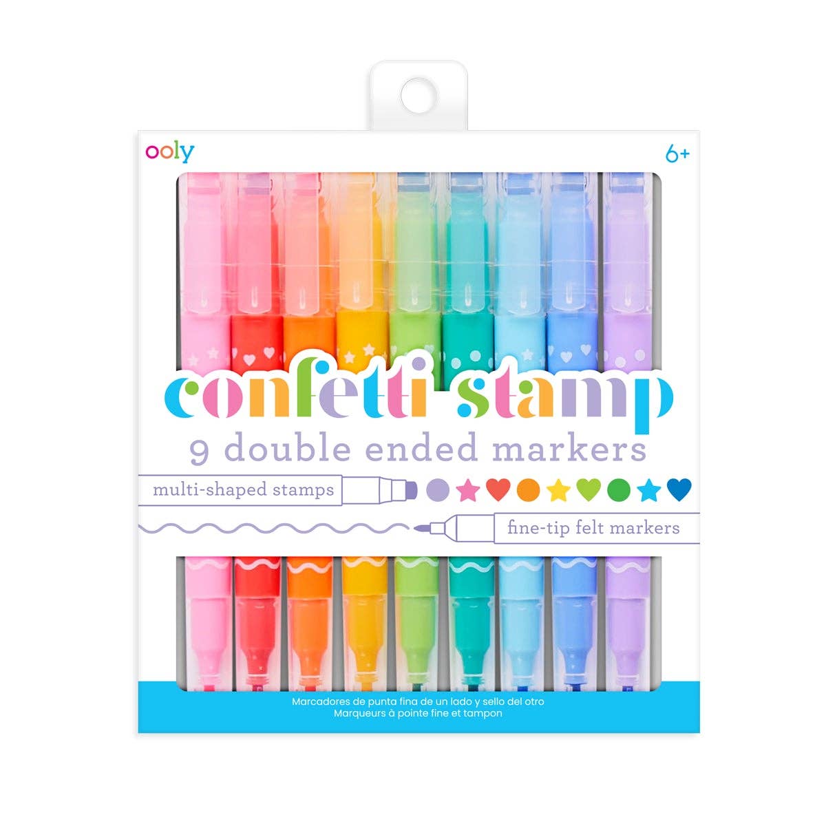 Confetti Stamp Double-Ended Markers-Drawing + Painting-OOLY-Sister Shirts, Cute & Custom Tees for Mama & Littles in Trussville, Alabama.